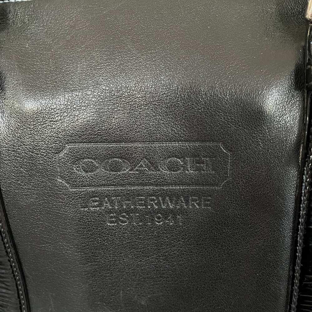Coach 90s Black Leather Shoulder Bag - Picture 4 of 16
